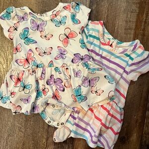 Nanette Baby Butterfly and Striped Dresses - Multicolor